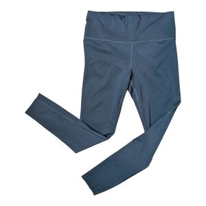 Athleta Pacesetter High Rise Cropped Navy Blue Leggings Women's Size Small